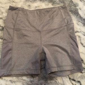 Reebok gray biker shorts